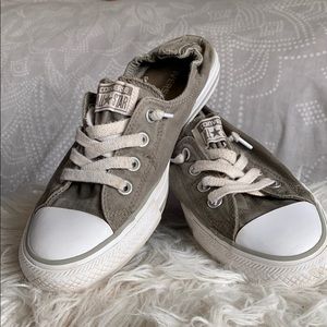 Converse low top slip on gray